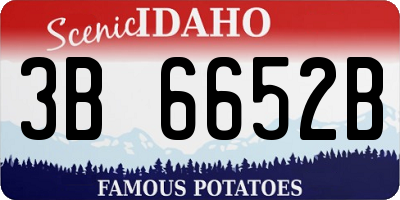 ID license plate 3B6652B
