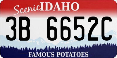 ID license plate 3B6652C