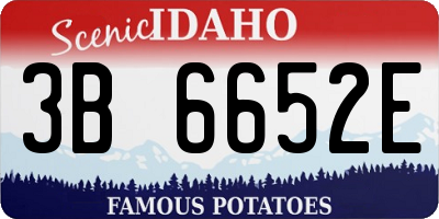 ID license plate 3B6652E