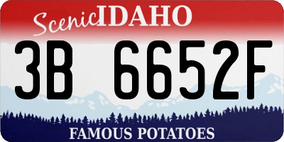 ID license plate 3B6652F