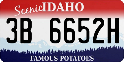 ID license plate 3B6652H
