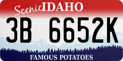 ID license plate 3B6652K
