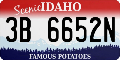 ID license plate 3B6652N