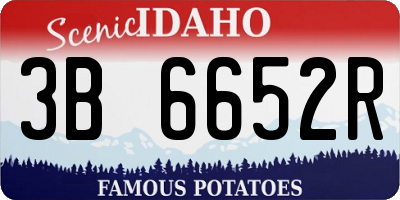 ID license plate 3B6652R