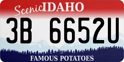 ID license plate 3B6652U