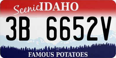 ID license plate 3B6652V