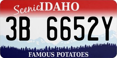 ID license plate 3B6652Y