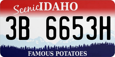 ID license plate 3B6653H