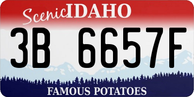 ID license plate 3B6657F
