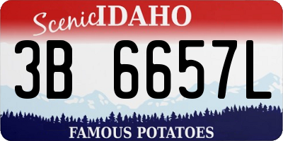 ID license plate 3B6657L