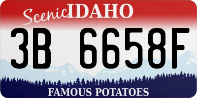 ID license plate 3B6658F