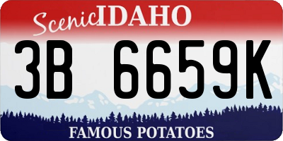 ID license plate 3B6659K