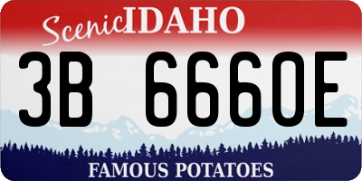 ID license plate 3B6660E