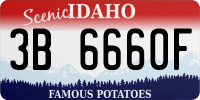 ID license plate 3B6660F