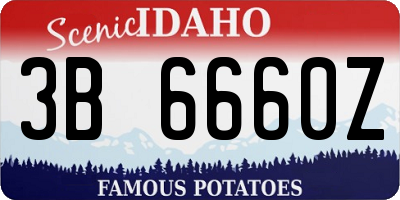 ID license plate 3B6660Z
