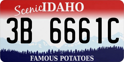 ID license plate 3B6661C