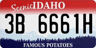 ID license plate 3B6661H