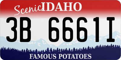 ID license plate 3B6661I