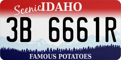 ID license plate 3B6661R