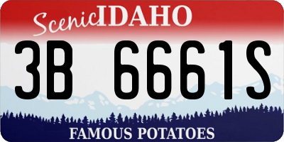 ID license plate 3B6661S