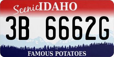 ID license plate 3B6662G