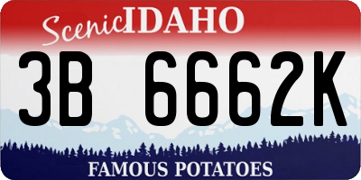 ID license plate 3B6662K