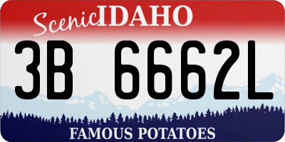 ID license plate 3B6662L