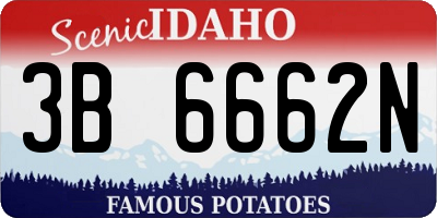 ID license plate 3B6662N
