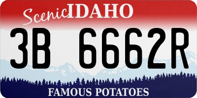 ID license plate 3B6662R