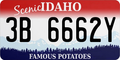 ID license plate 3B6662Y