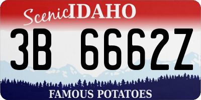 ID license plate 3B6662Z