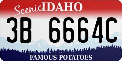 ID license plate 3B6664C
