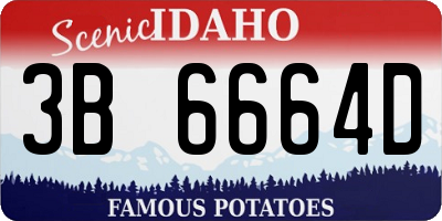ID license plate 3B6664D