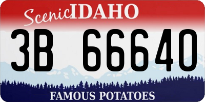 ID license plate 3B6664O