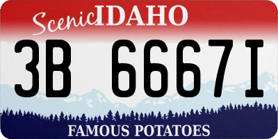 ID license plate 3B6667I