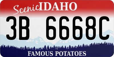 ID license plate 3B6668C