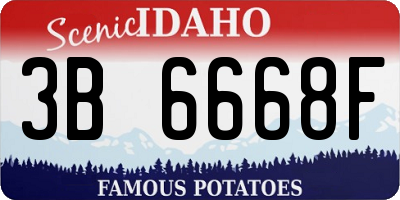 ID license plate 3B6668F