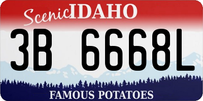 ID license plate 3B6668L