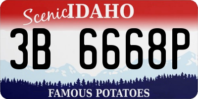 ID license plate 3B6668P