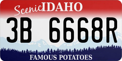 ID license plate 3B6668R