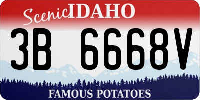 ID license plate 3B6668V