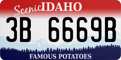 ID license plate 3B6669B