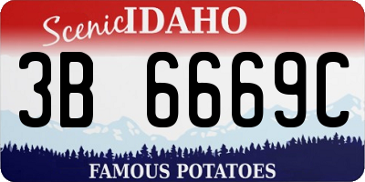 ID license plate 3B6669C