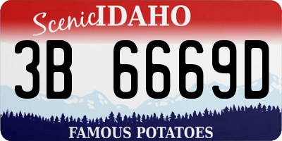 ID license plate 3B6669D