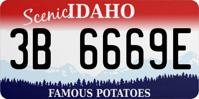ID license plate 3B6669E