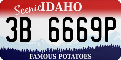 ID license plate 3B6669P
