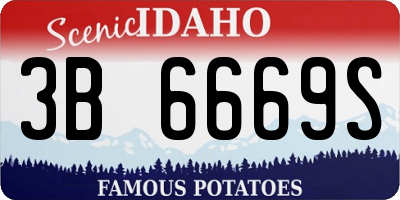 ID license plate 3B6669S