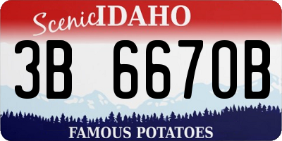 ID license plate 3B6670B