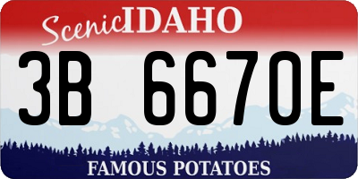 ID license plate 3B6670E