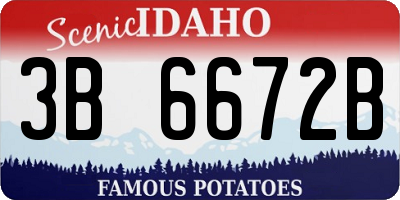 ID license plate 3B6672B